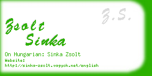 zsolt sinka business card